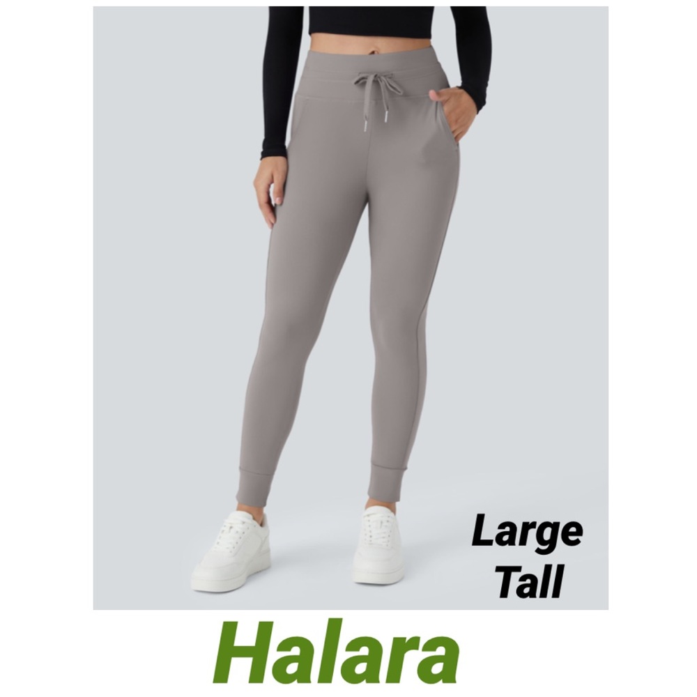 HALARA Gray Joggers with Elastic Waistband
